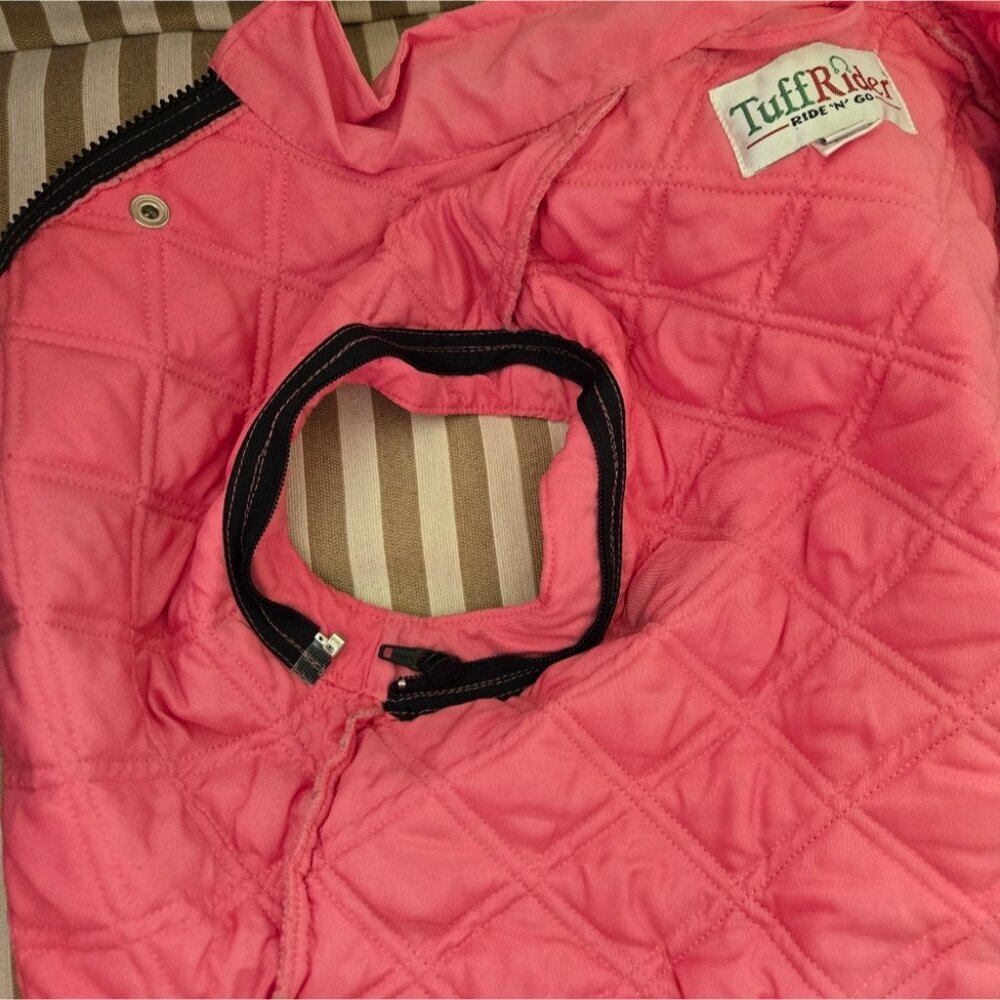 TuffRider Hot Pink Quilted Vest Size Small - Picture 6 of 7